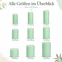LED Kerze mit Timerfunktion MINT - Minze