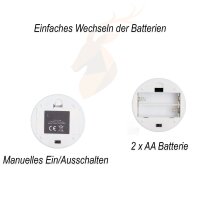 LED Kerze mit Timerfunktion MINT - Minze 7,5 x 10 cm