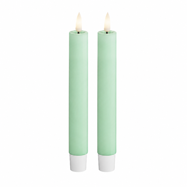 LED Stabkerzen Mint Minze 2er Set