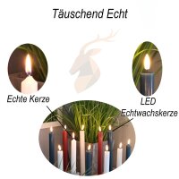 Deluxe Homeart LED Stabkerzen 2er Set Mint Minze