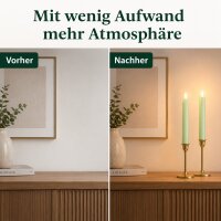 Deluxe Homeart LED Stabkerzen 2er Set Mint Minze