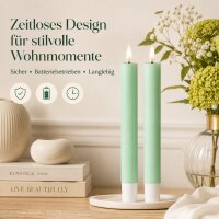 Deluxe Homeart LED Stabkerzen 2er Set Mint Minze