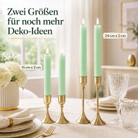 Deluxe Homeart LED Stabkerzen 2er Set Mint Minze