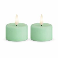 Deluxe Homeart LED Teelichter Mint Minze 2er Set Klein
