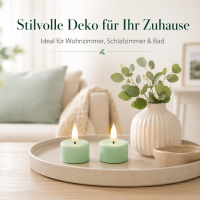 Deluxe Homeart LED Teelichter Mint Minze 2er Set Klein
