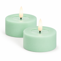 Deluxe Homeart LED Teelichter Mint Minze 2er Set Groß
