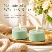 Deluxe Homeart LED Teelichter Mint Minze 2er Set Groß