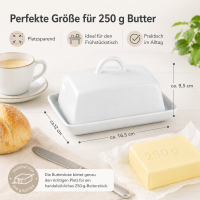 Klassische Butterdose in unifarbenem Design – zur stilvollen Aufbewahrung