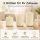 Shape Gerillte Kerze Creme 7,5 x 12,5 cm