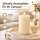 Shape Gerillte Kerze Creme 7,5 x 15 cm