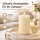 Shape Gerillte Kerze Creme 7,5 x 15 cm