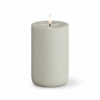 Shape Gerillte Kerze Sand 7,5 x 10 cm
