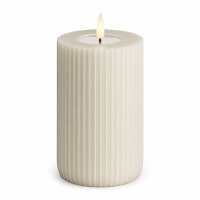 Shape Gerillte Kerze Sand 7,5 x 12,5 cm