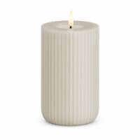 Shape Gerillte Kerze Sand 7,5 x 15 cm