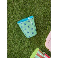 Rice Melamin Becher Medium Hell Grün mit Blauen Sternen Stars