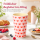 Rice Melamin Becher Groß Rosa mit Roten Herzen