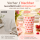 Rice Melamin Becher Groß Rosa mit Roten Herzen