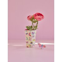 Rice Melamin Becher Groß Pink mit Schmetterling Muster