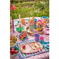 Rice Melamin Becher Medium Hellblau mit Kleeblatt Muster