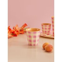 Rice Melamin Becher Medium Pink mit Streifen Muster