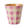 Rice Melamin Becher Medium Pink mit Streifen Muster