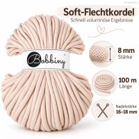 Baumwollkordel 8mm 100m Beige Nude - Häkelkordel aus Baumwolle