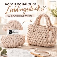 Baumwollkordel 8mm 100m Beige Nude - Häkelkordel aus Baumwolle