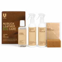 Lederpflege Set für Nubuk 250ml Braun Eco Wildleder Schutz Reinigung