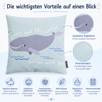 Magma World Kissen Wal 45x45 cm