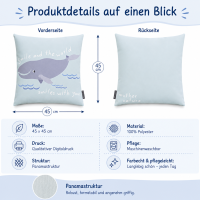 Magma World Kissen Wal 45x45 cm
