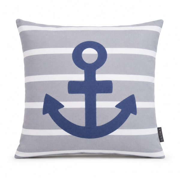 Magma Seafriends Kissenhülle mit Reissverschluss Anker 45x45