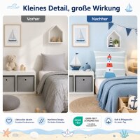 Kissenhülle Leuchtturm 45x45 Grün mint Baumwolle fürs Kinderzimmer