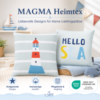 Magma Seafriends Kissenhülle mit Reissverschluss Leuchtturm 45x45