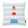 Kissenhülle Leuchtturm 45x45 Grün mint Baumwolle fürs Kinderzimmer