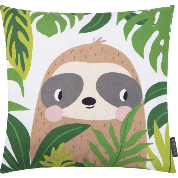 Magma Wildkids Kissenhülle mit Reissverschluss Faultier 45x45 cm