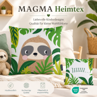 Magma Wildkids Kissenhülle mit Reissverschluss Faultier 45x45 cm