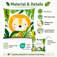 Magma Wildkids Kissenhülle mit Reissverschluss Löwe 45x45 cm
