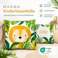 Magma Wildkids Kissenhülle mit Reissverschluss Löwe 45x45 cm