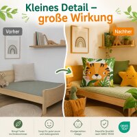 Dekokissenhülle Kinder 45x45 Weiß - Baumwolle Tiger mit Reißverschluss