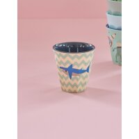 Rice Mittelgroße Becher - Crème - Shark Print