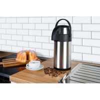 Testrut Airpot, 3 l, Edelstahl, doppelw. schwarz