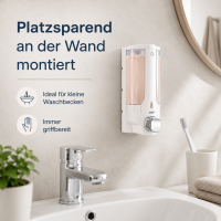 Nachfüllbarer Wand-Seifenspender mit Sichtfenster – 380 ml Kapazität