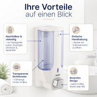 Nachfüllbarer Wand-Seifenspender mit Sichtfenster – 380 ml Kapazität