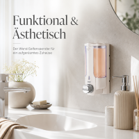 Nachfüllbarer Wand-Seifenspender mit Sichtfenster – 380 ml Kapazität