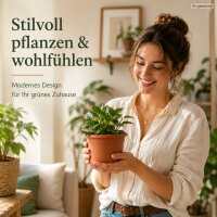 Pflanzkübel 15 cm Orange Terrakotta Kunststoff für kleine Pflanzen