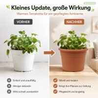 Pflanzkübel 15 cm Orange Terrakotta Kunststoff für kleine Pflanzen