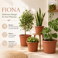 Pflanzkübel 15 cm Orange Terrakotta Kunststoff für kleine Pflanzen