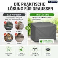 Schutzhülle für Bahia Gartensofas - Wasserabweisend & Robust - Grau 123 x 110 x 100 cm