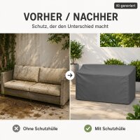 Schutzhülle für Bahia Gartensofas - Wasserabweisend & Robust - Grau 123 x 110 x 100 cm