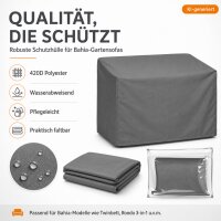 Schutzhülle für Bahia Gartensofas - Wasserabweisend & Robust - Grau 123 x 110 x 100 cm